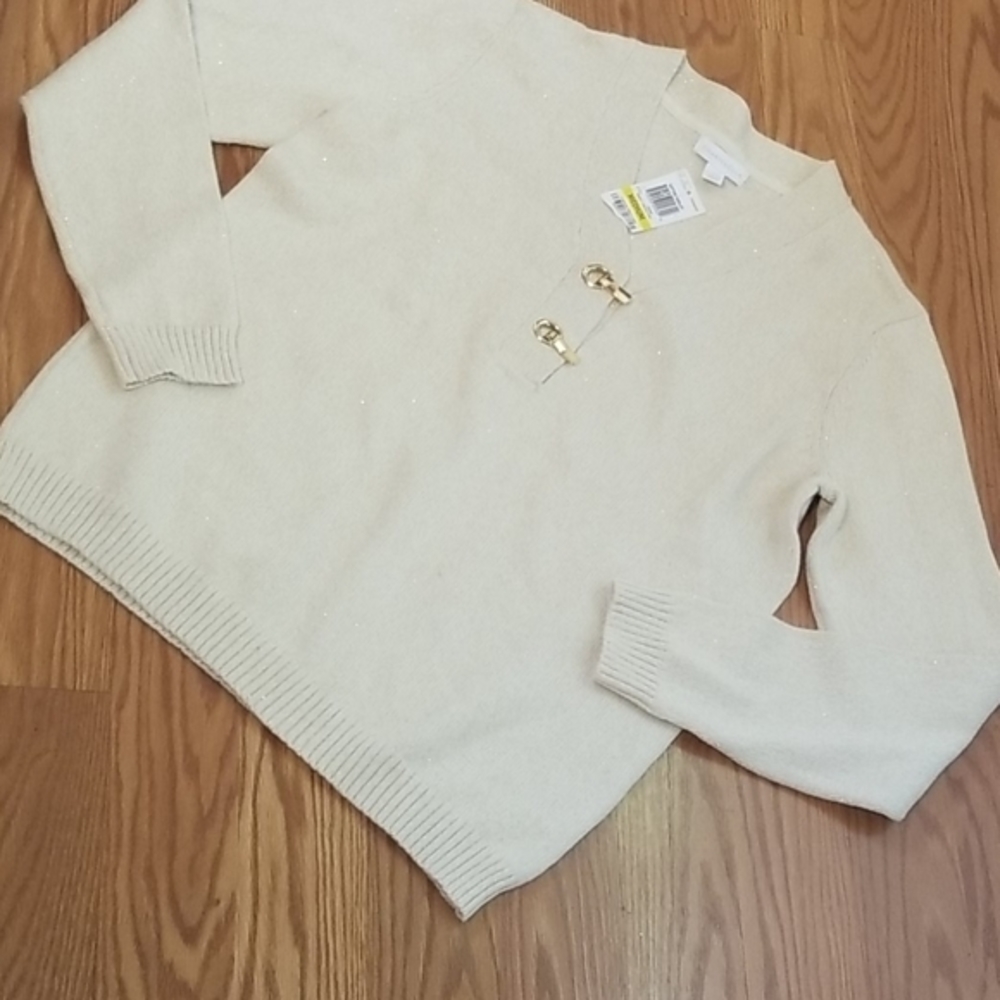 Charter club sweater with gold med